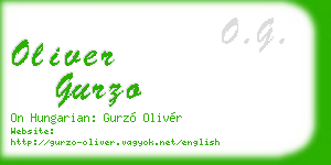 oliver gurzo business card