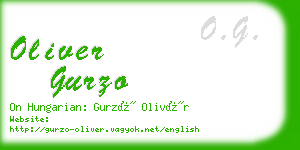 oliver gurzo business card